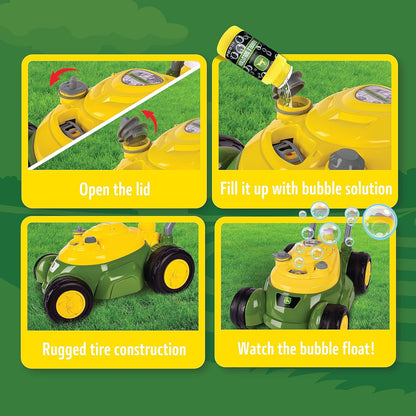 Bubble Lawn Mower for Toddlers, Push Bubble Blowing Machine with Mower Sounds, No Batteries Required, Indoor and Outdoor Gardening Toy, Birthday Gift and Party Favor for Preschool Boys and Girls, 3+